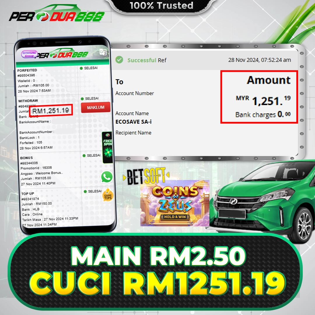 perodua888 x betsoft: win RM1251.19