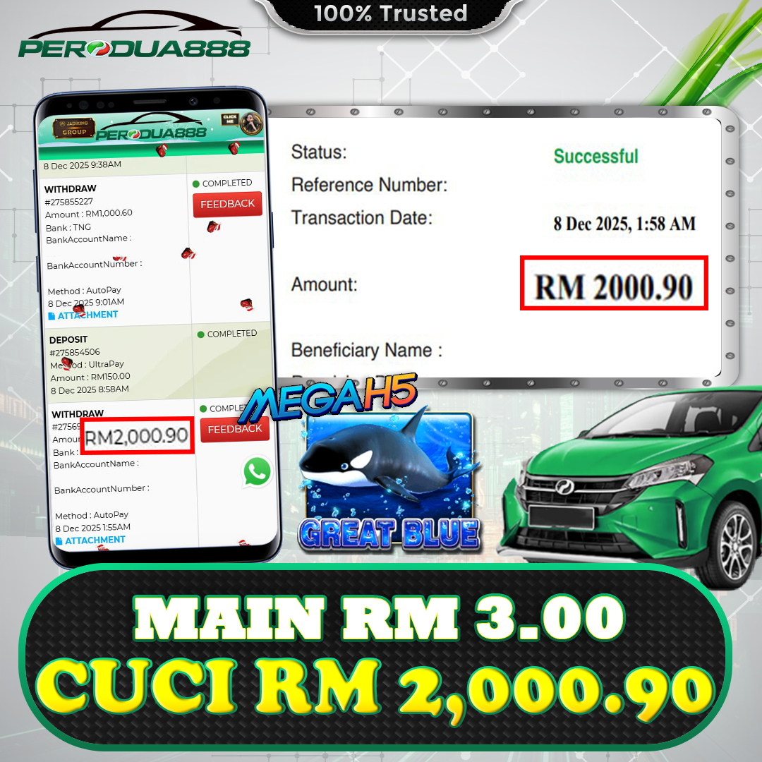 Perodua888 x MegaH5 : GreatBlue