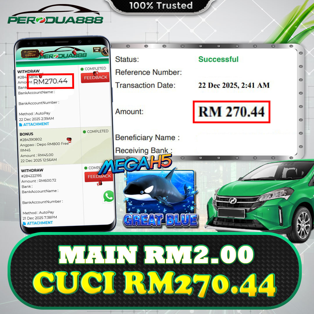 Perodua888 x MegaH5 : GreatBlue