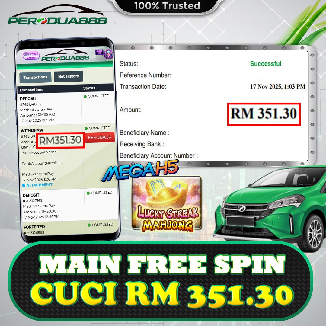 Perodua888 x MegaH5 : Lucky Streak Mahjong