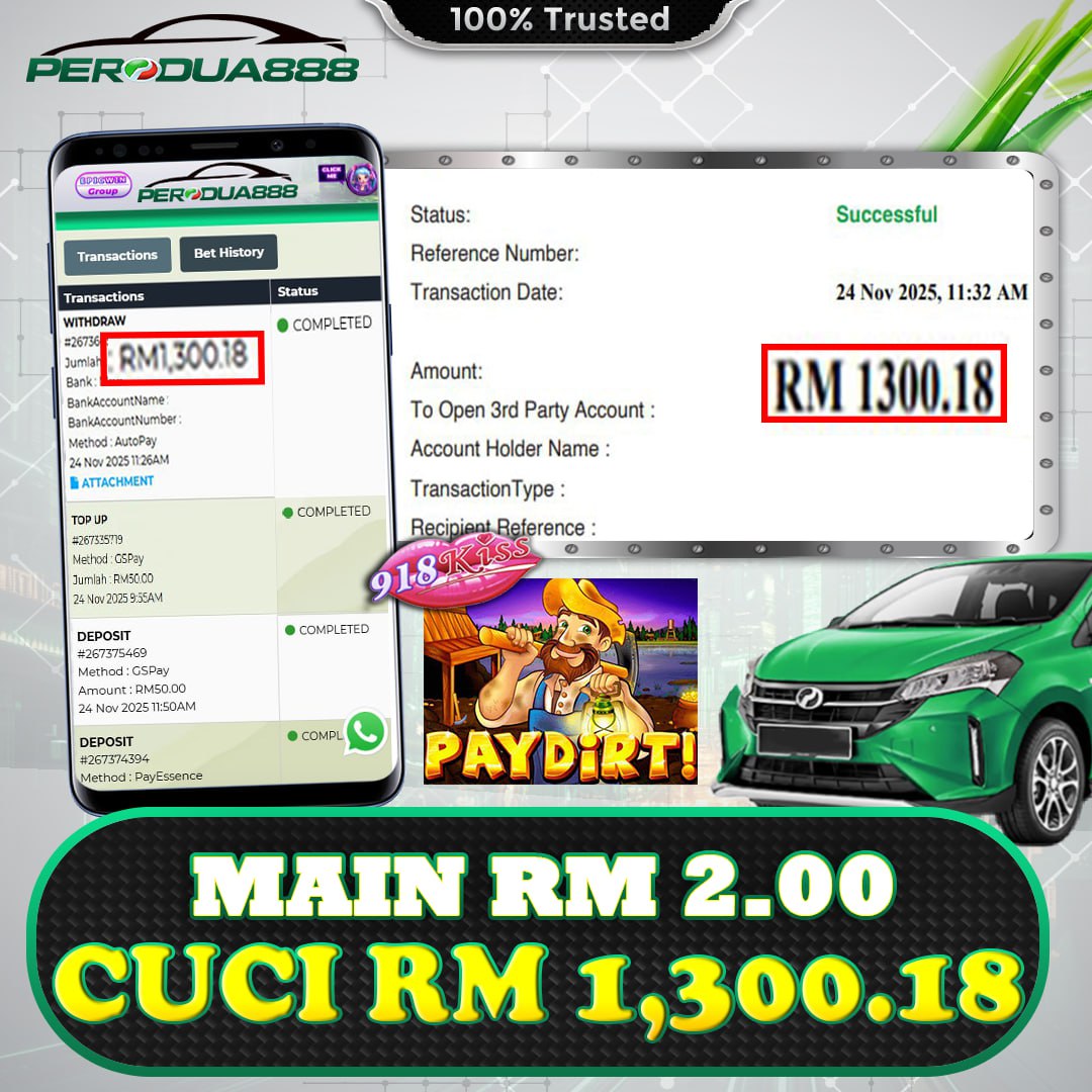 Perodua888 x 918Kiss : PayDirt